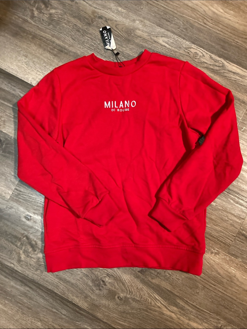 Milano Di Rouge Bright Red Crewneck Sweatshirt